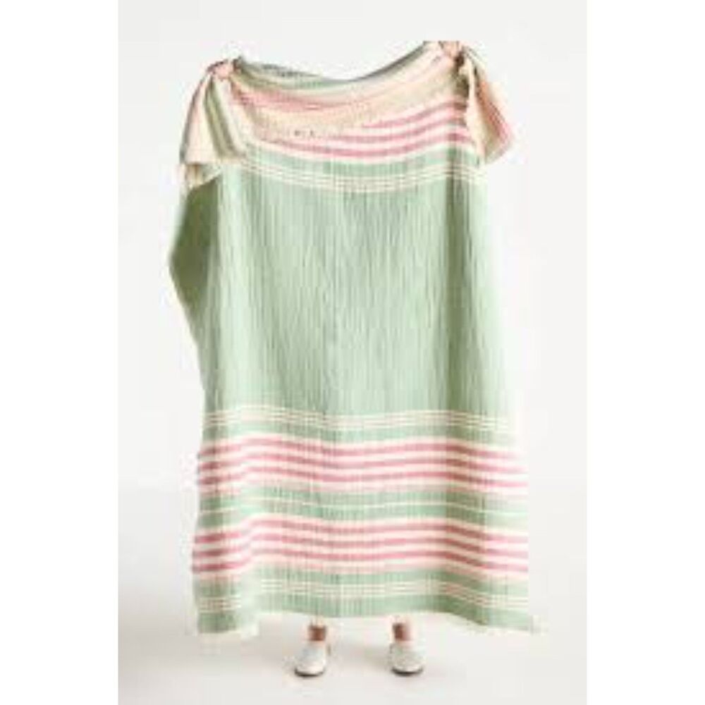 Anthropologie Jolene Gauze Woven Stripe Throw Blanket